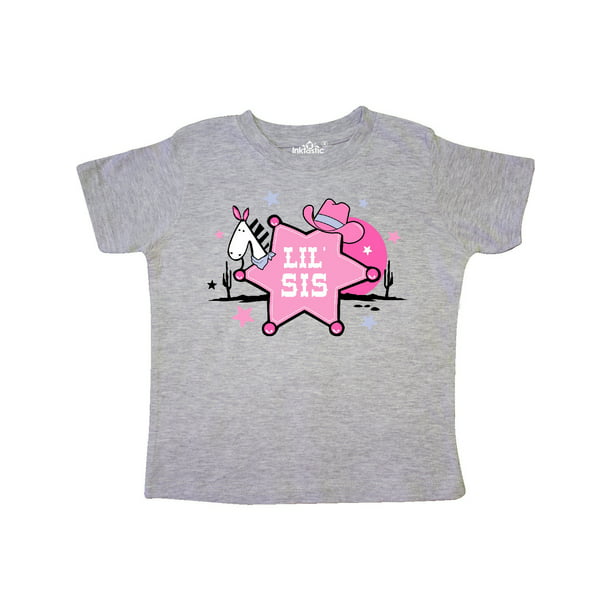 inktastic Sheriff Star with Cowgirl Hat Sister Toddler T-Shirt 
